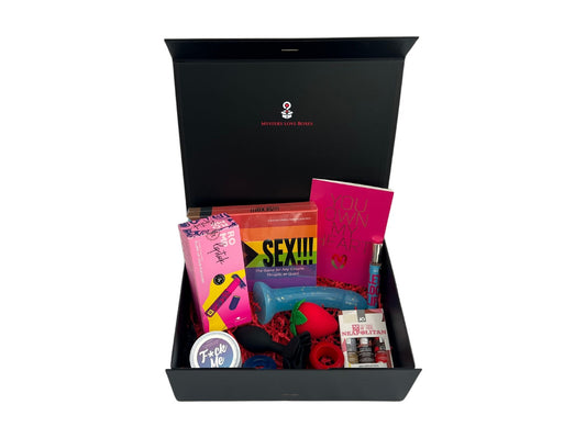 Anniversary Romance Premium Box - Front View - Intimate Wellness Premium Box by Mystery Love Boxes