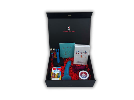  Birthday Surprise Premium Box - Front View - Intimate Wellness Premium Box by Mystery Love Boxes